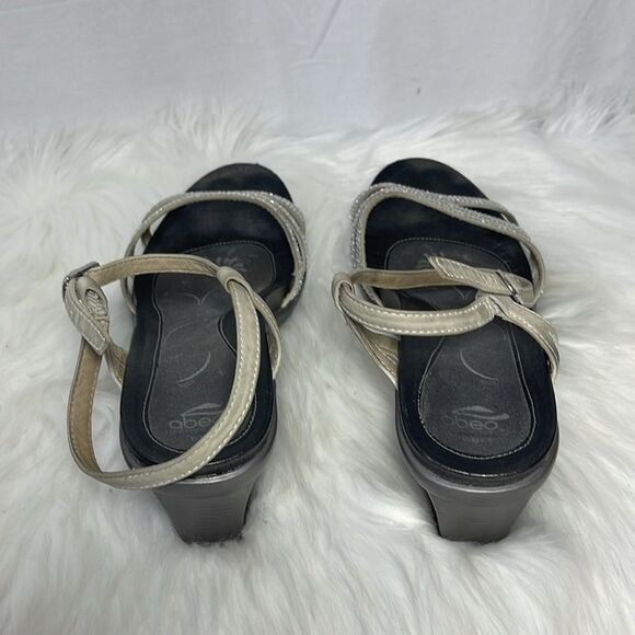 ABEO Grace Neutral Mid Heel Sandals Sz 9.5 - Picture 4 of 6